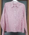 Eterna Hemd Bluse Langarm Business Bluse gestreift Rot Weiß Gr. 38/M Cotton Top