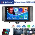 64G Android 13 Für Smart Fortwo 451 2010-2015 Autoradio GPS Navi CarPlay WIFI 9"