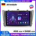 Für Toyota Avensis 2008-2015 Android12 Carplay Autoradio GPS NAVI 4G WIFI 4+64G 