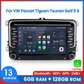 Für VW GOLF 5 6 Touran Tiguan Passat Carplay Autoradio GPS NAVI BT DAB+ 6+128GB