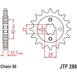 Zahnrad Ritzel 17Z Teilung 530 front sprocket 17tooth pitch für: Honda CB Supers