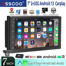 DAB+ 2 DIN 7 Zoll 32G Android 13 Autoradio Carplay Bluetooth GPS NAVI RDS Kamera