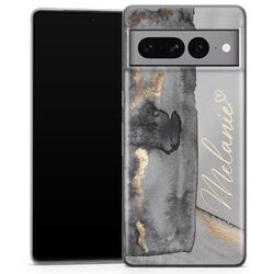 Personalisiert Brauch Name Roségold Marmor Gel Handyhülle für Google Pixel 9 8 7