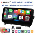 Android13 128G Autoradio DAB Carplay Für Benz C-Klasse W204 S204 NTG 4.0 RDS KAM