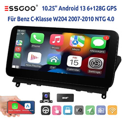 Android13 128G Autoradio DAB Carplay Für Benz C-Klasse W204 S204 NTG 4.0 RDS KAM