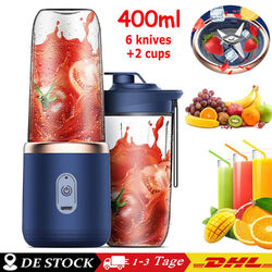 Tragbar Standmixer 400ml Elektrischer Ice Crusher Smoothie Maker Mixer Blender
