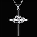 925 Silber Anhänger Kreuz Herz Strass AUSTRIAN CRYSTAL mit Halskette Schmuck NEU