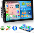 4+64GB 2 DIN 9" Autoradio mit Wireless Android Auto Carplay GPS Navi WIFI 4 Core