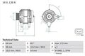 Bosch Generator 0986049990 für Opel Astra H + GTC + Limo + /Kombi 07-13