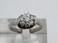 BRILLANT  RING IN 750/000 WEISSGOLD GR:55 MASSIV LUXUS PUR T832