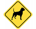 Samunshi American Bulldog Warnschild Warndreieck Aufkleber Achtung Vorsicht Hund