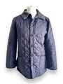 Barbour Liddlesdale Lightweight Navy Quilted Snap Jacket Light Size Small