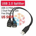 USB 2.0A Stecker auf Dual USB Buchse Y Splitter Hub Adapter Kabel Power Hot I9