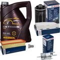 BOSCH Inspektionspaket 5 L MANNOL Extreme 5W-40 für Audi A3 1.8 TFSI 2.0