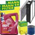 MANN INSPEKTIONSPAKET+MANNOL 5W20 MOTORÖL passend für HYUNDAI i30 GD KIA 1.4-1.6