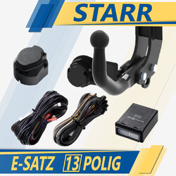 AHK Anhängerkupplung starr +E-Satz 13p für Mercedes-Benz B-Klasse W245 05-11