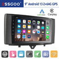 64G Android 13 Für Smart Fortwo 451 2010-2015 Autoradio GPS Navi CarPlay WIFI 9"