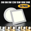 10x LED Panel Einbaustrahler Deckenleuchte Einbau Leuchte eckig rund spot flach