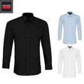 Herren Slim Fit Lang Arm Hemd Businesshemd Freizeithemd Arbeitshemd figurbetont