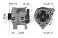 ERA 210356A Generator, Lichtmaschine für OPEL MERIVA A Großraumlimousine (X03)