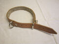 Hundehalsband aus starken Rindleder natur mit Filz unterlegt Br. 25mm / 45-56 cm