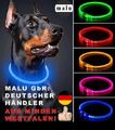 LED Leuchthalsband LED Hundehalsband zuschneidbar Blinklicht USB wiederaufladbar