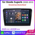 Android 13 BT Carplay Autoradio WIFI BT Für Skoda Superb II 2008-13 GPS NAVI RDS