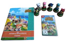 Animal Crossing New Horizons Switch Spiel, Lösungsbuch & 6x Amiibos - TOP!! ✅