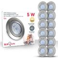 6-12 LED Einbaustrahler ultra-flach 230V Einbau-Spots Leuchten Decke 82mm 5W SET