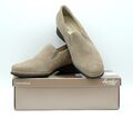 Semler Ria Damen Schuhe Mokassin Sipper Gr. 41 Hell Beige Schwarz Leder Weite H