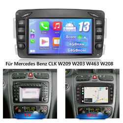 Carplay 4+64G Android 13 Autoradio Für Mercedes Benz CLK W209 W203 W463 W208 GPS