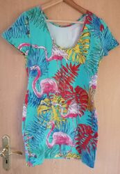 Kleid mit Flamingos Gr 42