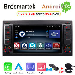 Android 13 Autoradio CarPlay 32G DAB+ EQ Für VW Touareg T5 Multivan Transporter