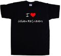 T-Shirt I Love Heart goldene Retriever