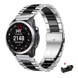 Quickfit Edelstahl Metall Armband Für Garmin Fenix E 8 6 6X 7 7X Pro 5 5X 3 HR