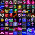 Neon LED Schild USB Licht Wand Deko Leuchte Gaming Setup Streamer Beleuchtung