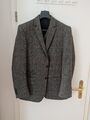 Friedrich Klotz Sakko Tweed mit Weste Größe 50 grau Made in Germany 100% Wolle