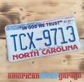 USA Nummernschild*US Kennzeichen*License plate *North Carolina In GOD we Trust*