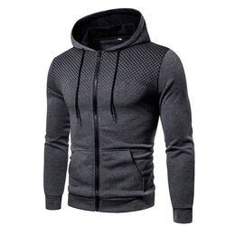 Herren Zipper Kapuzenpullover Sweatjacke Pullover Hoodie Sweatshirt Jacke Coat