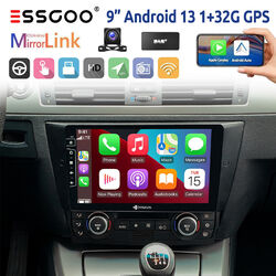 Autoradio DAB+ Android13 9" 32G Carplay Für BMW 3er E90 E92 E93 Kam+ GPS Navi BT