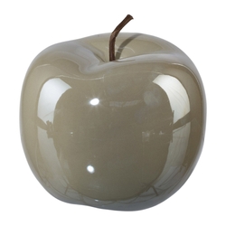 GASPER Deko-Apfel PEARL EFFECT DH 12x9.50 cm grau