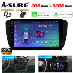 DAB+ 2+32GB Android Autoradio Carplay RDS GPS NAVI Kam Für SEAT IBIZA 6J 2009-13