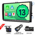 DVR+CAM+9" IPS Android 13 Autoradio Navi CarPlay für VW Golf Jetta Tiguan Touran