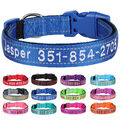 Personalisiert Hundehalsband Bestickt Name Telefonnummer Reflektierend Halsband