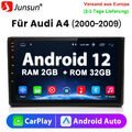 Für Audi A4 2000-2009 Autoradio Android 12.0 GPS Navi Bluetooth CarPlay DSP DAB+