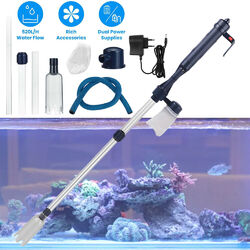 520 L/h Elektrisch Aquarium Mulmsauger Siphon Fish Tank Bodenreiniger Sandwäsche