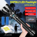 9900000LM Taschenlampe 8000Meter LED Taktisches Fackel Arbeitslicht + AKKU BOX