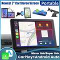 7 Inch Touchscreen Tragbares Autoradio Wireless Apple CarPlay& Android Auto GPS