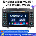 DVD Autoradio NAVI Für Mercedes Benz A/B Klasse Viano VITO GPS Android 13 4+64G