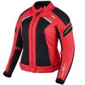 Damen Motorrad Jacke Motorradjacke Textil Roller Jacke schwarz-Rot  XS-XXL